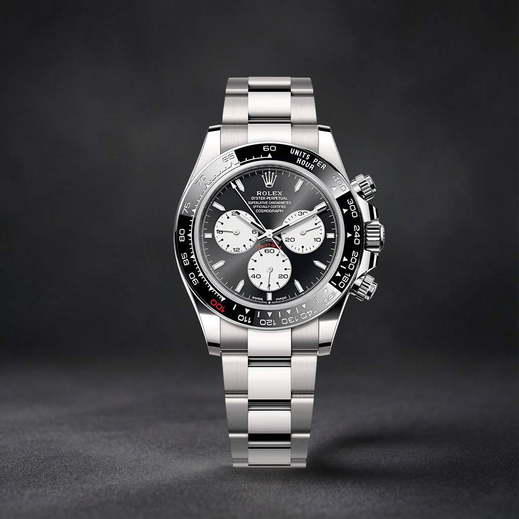 Luxury Swiss Watch | Daytona | Automatic Chronograph | Black Dial | Stainless Steel Case | Oyster Bracelet