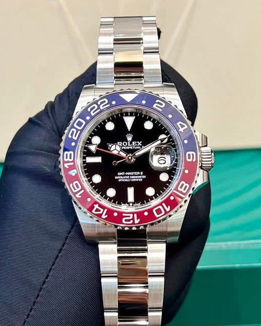 Swiss Luxury Watch | Automatic Watch GMT Pepsi | 904L Stainless Steel Case | Smooth Bezel | A2836 Movement