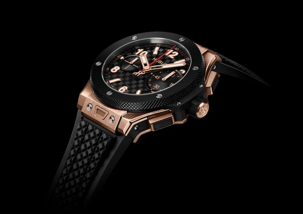 Luxury Swiss-Style Watch | Automatic Chronograph | Black Dial with Tachymeter Bezel | 904L Stainless Steel Case | Rubber Strap