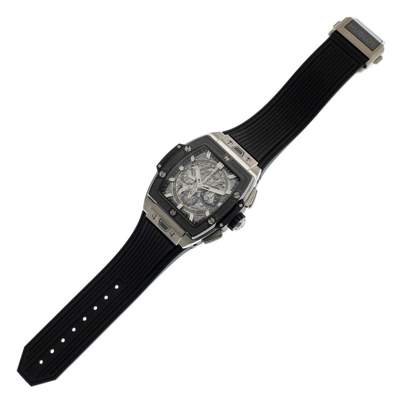 Swiss-Style Skeleton Watch | Automatic Movement | Black Dial with Transparent Case | Rubber Strap | Stainless Steel Bezel