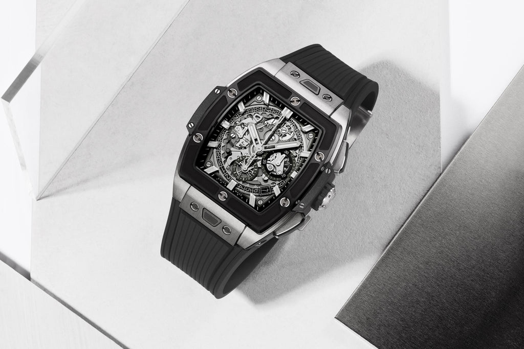 Swiss-Style Skeleton Watch | Automatic Movement | Black Dial with Transparent Case | Rubber Strap | Stainless Steel Bezel