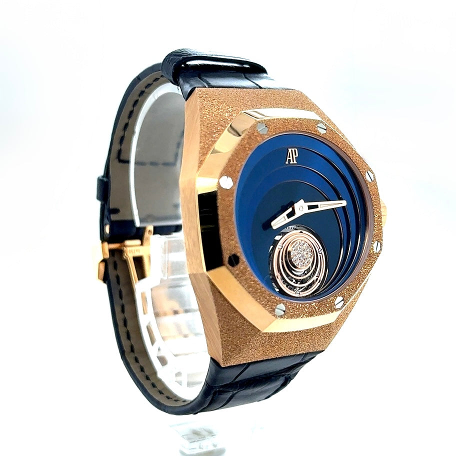 Luxury Swiss-Style Automatic Watch | Blue Concentric Dial | 904L Stainless Steel Case