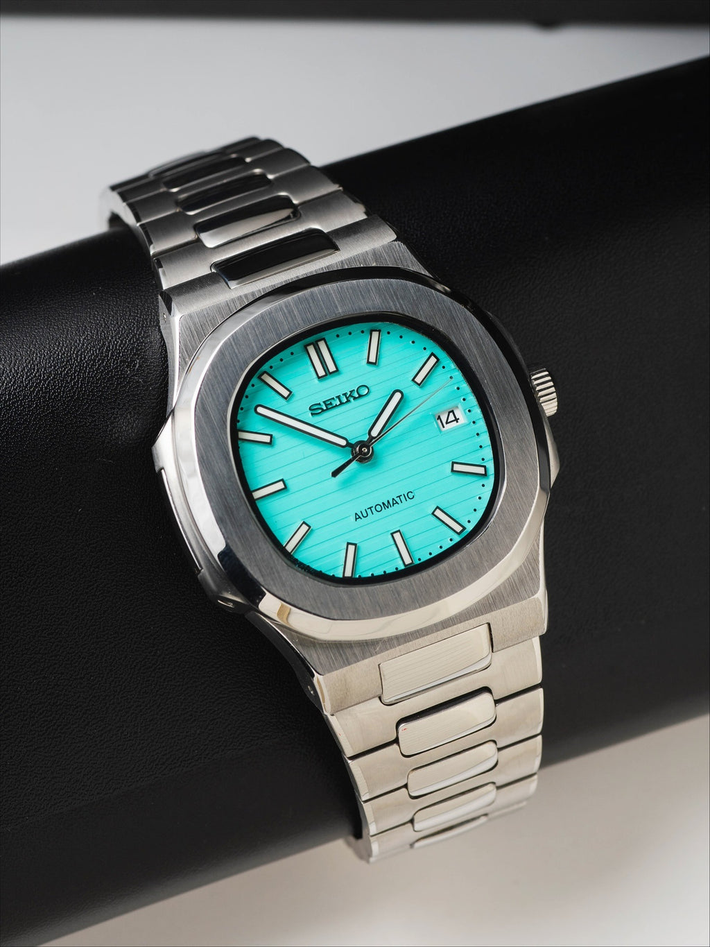 Automatic Mod Watch Style Nautilus | 316L Stainless Steel Case | Tiffany Blue Dial | Oystersteel Stainless Steel Bracelet