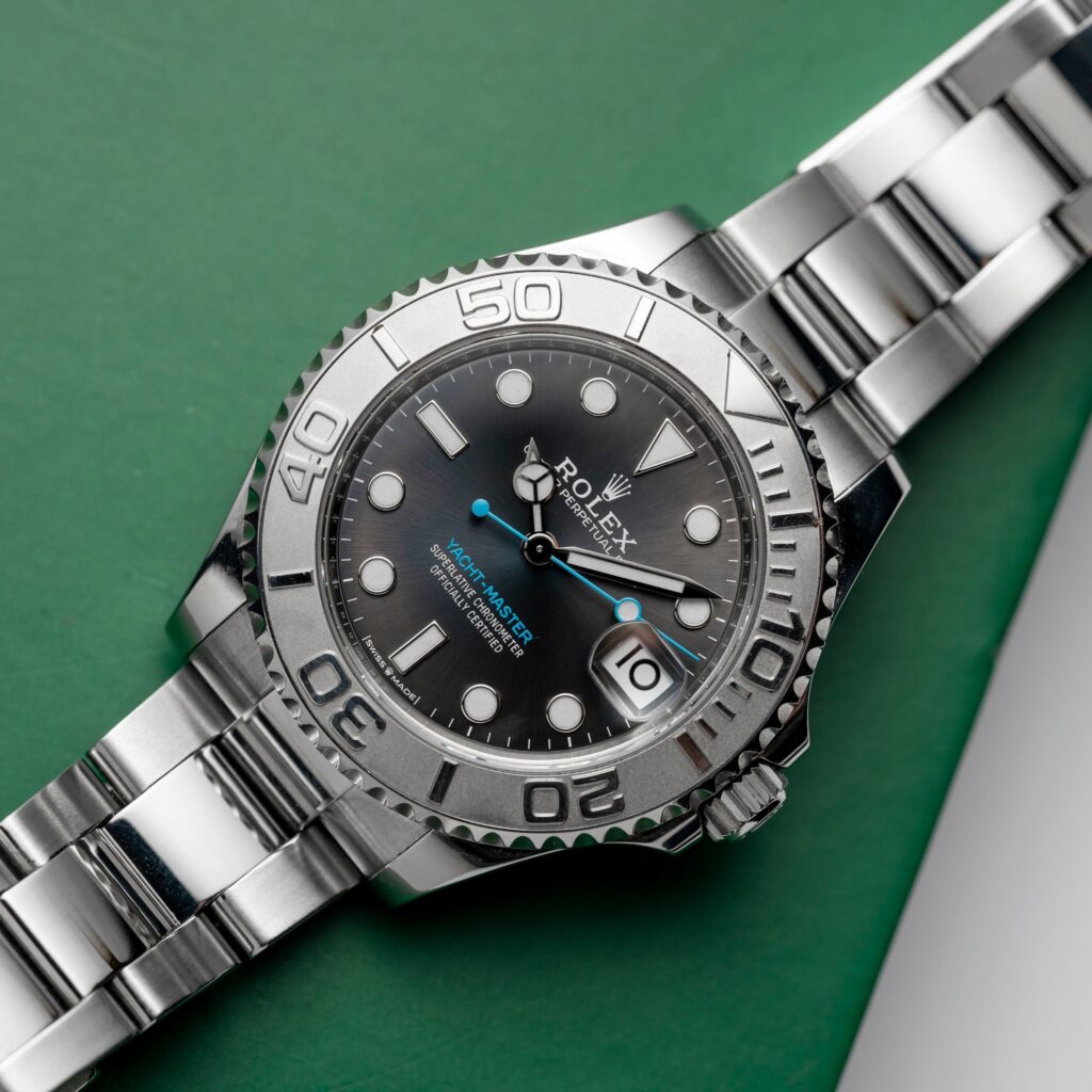 Luxury Swiss Watch | Yacht-Master 40 | Automatic | Grey Dial | Stainless Steel Case | Oyster Bracelet | Rotatable Bezel