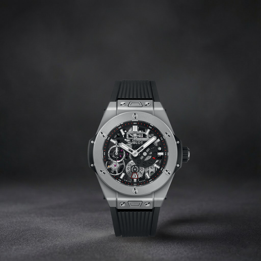 Swiss-Style Skeleton Watch | Automatic Movement | Black Dial with Transparent Case | Rubber Strap | Stainless Steel Bezel