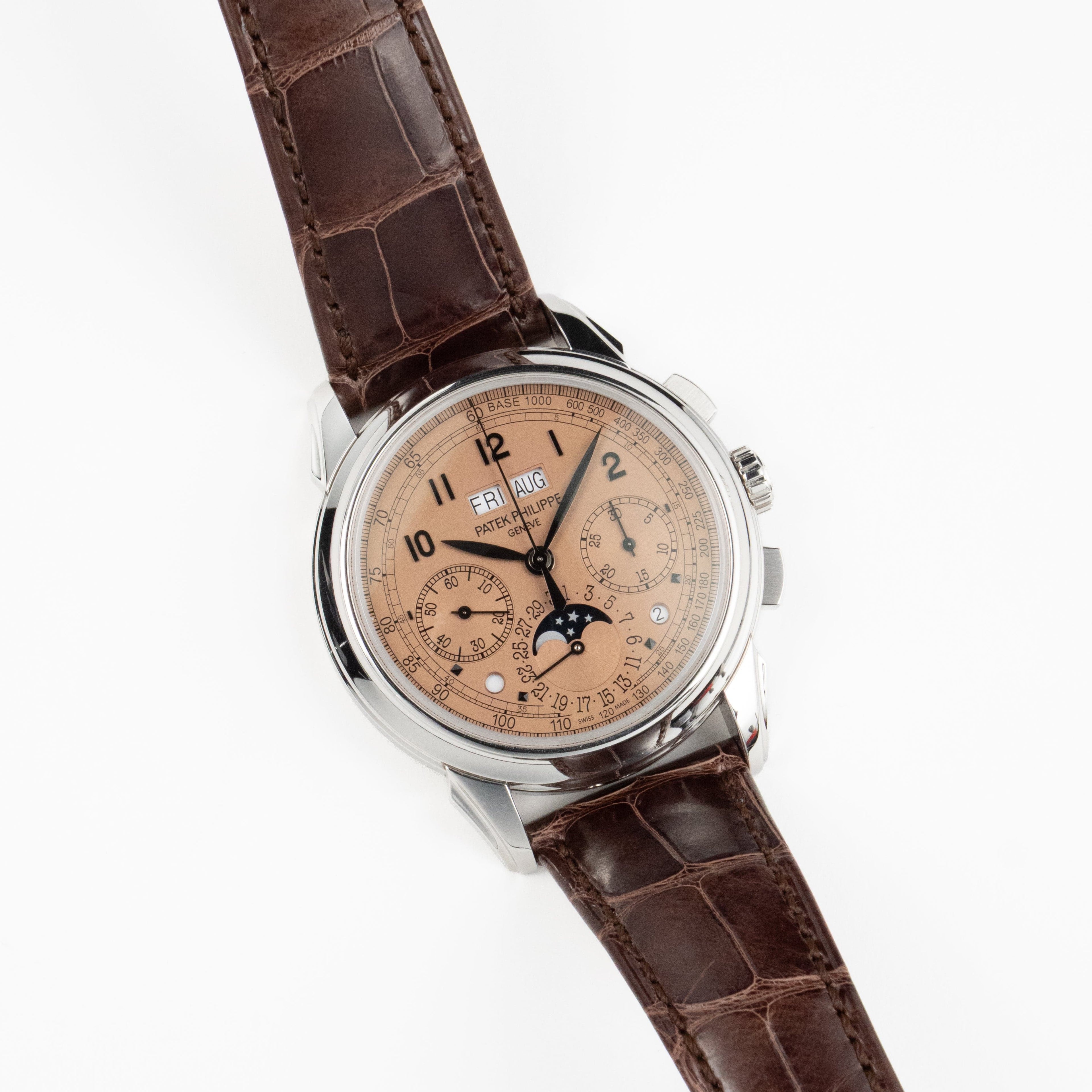 Luxury Swiss Style Watch | Automatic Chronograph | Day-Date & Moonphase Display | Stainless Steel Case