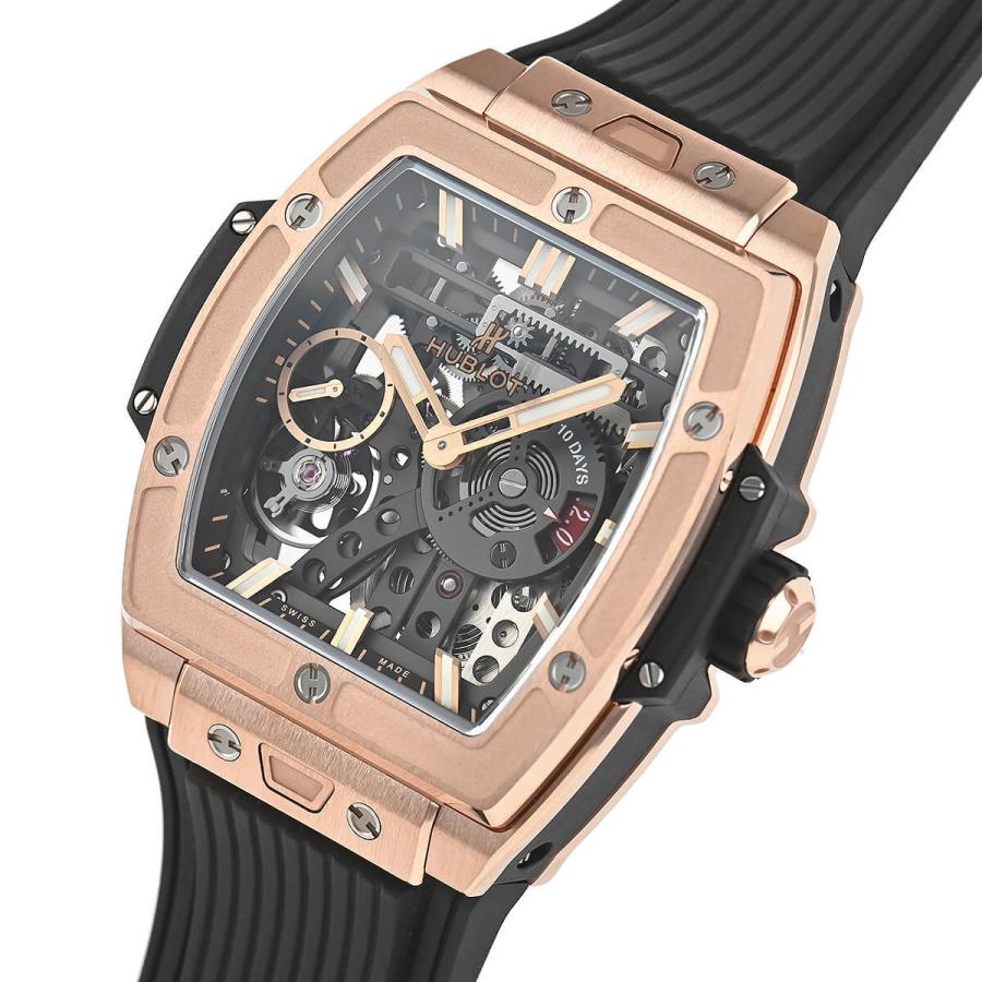 Luxury Swiss-Style Watch | Automatic Movement | Black Dial with Transparent Case | Rose Gold Tone | Rubber Strap