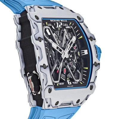 Luxury Automatic Watch | Richard Mille Style | Automatic Movement | Blue Rubber Strap