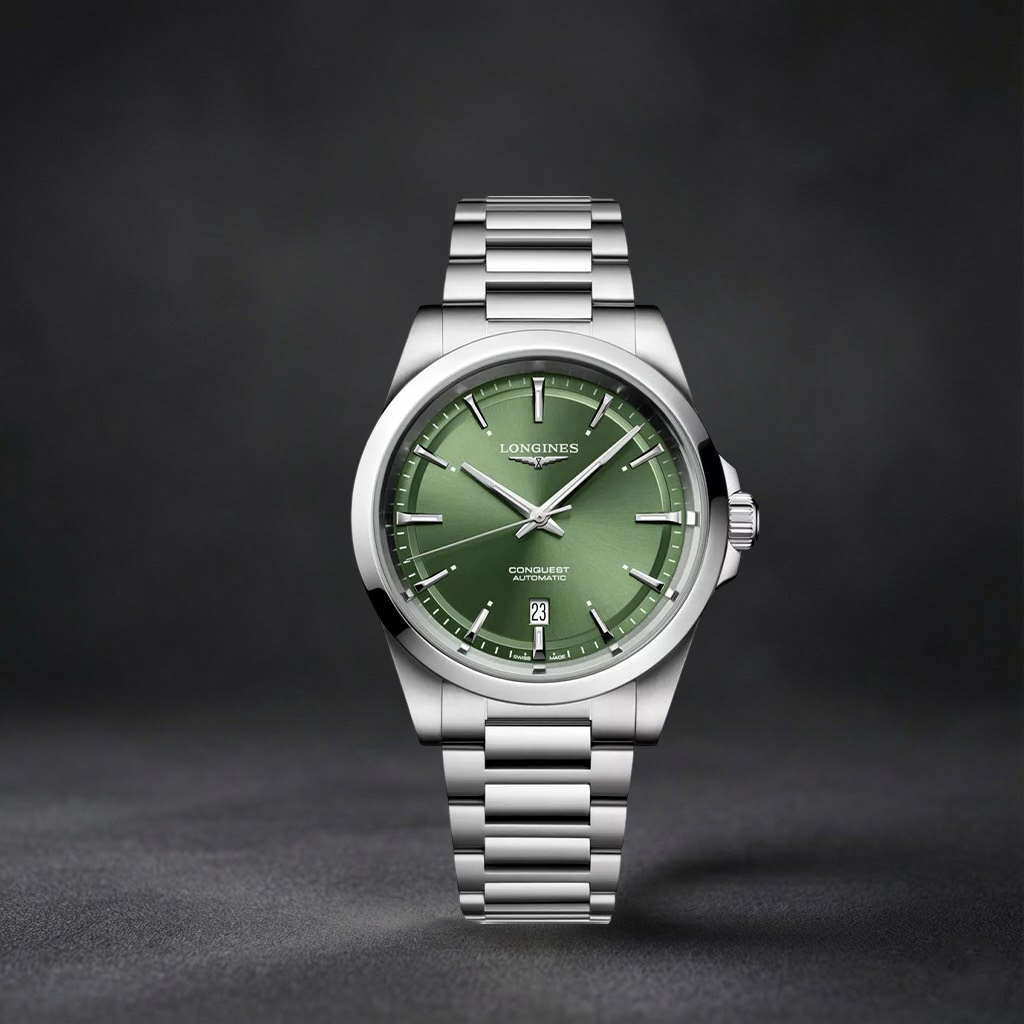 High-end Swiss watch | Automatic watch | Round shape | 904L stainless steel strap | Green dial