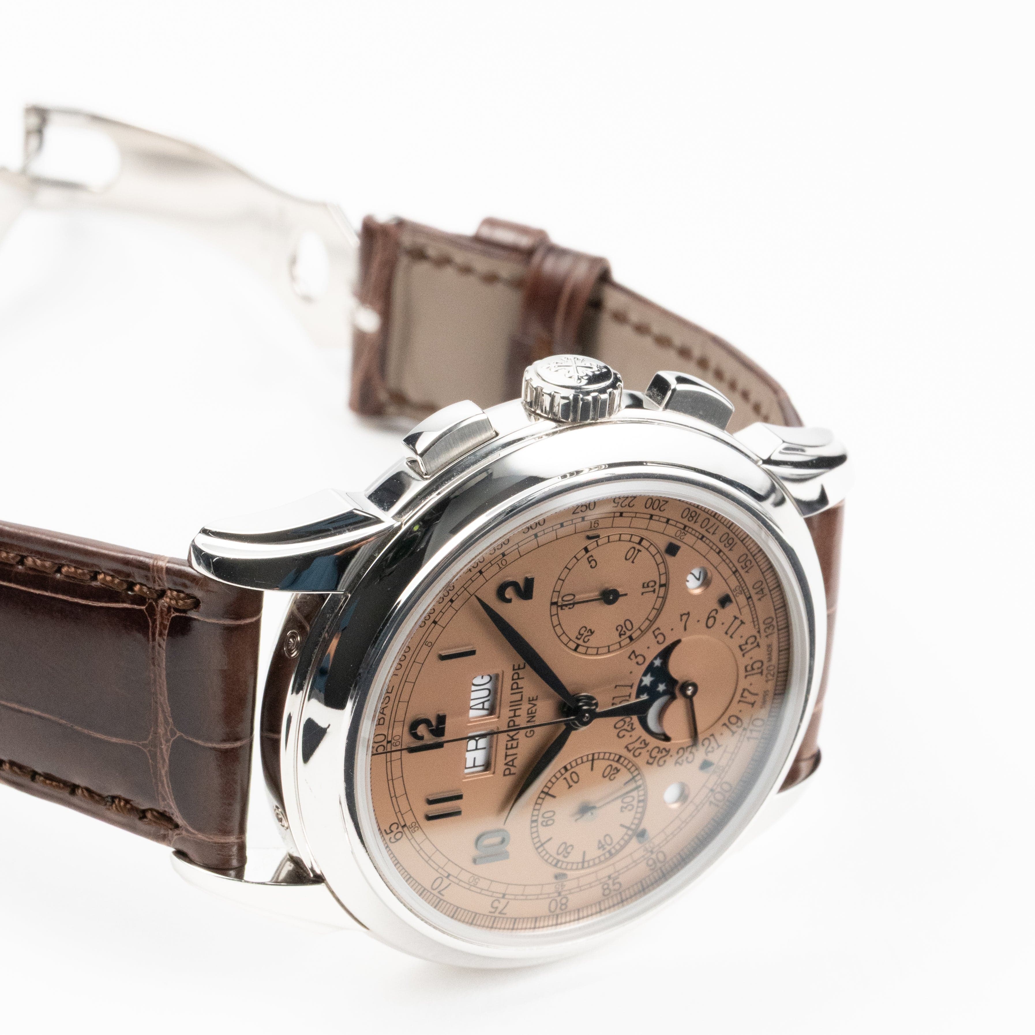 Luxury Swiss Style Watch | Automatic Chronograph | Day-Date & Moonphase Display | Stainless Steel Case