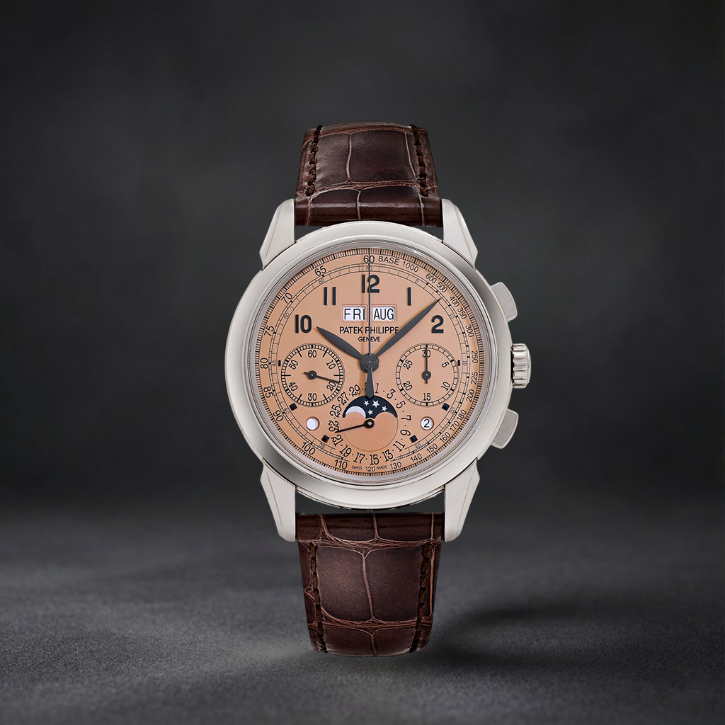 Luxury Swiss Style Watch | Automatic Chronograph | Day-Date & Moonphase Display | Stainless Steel Case