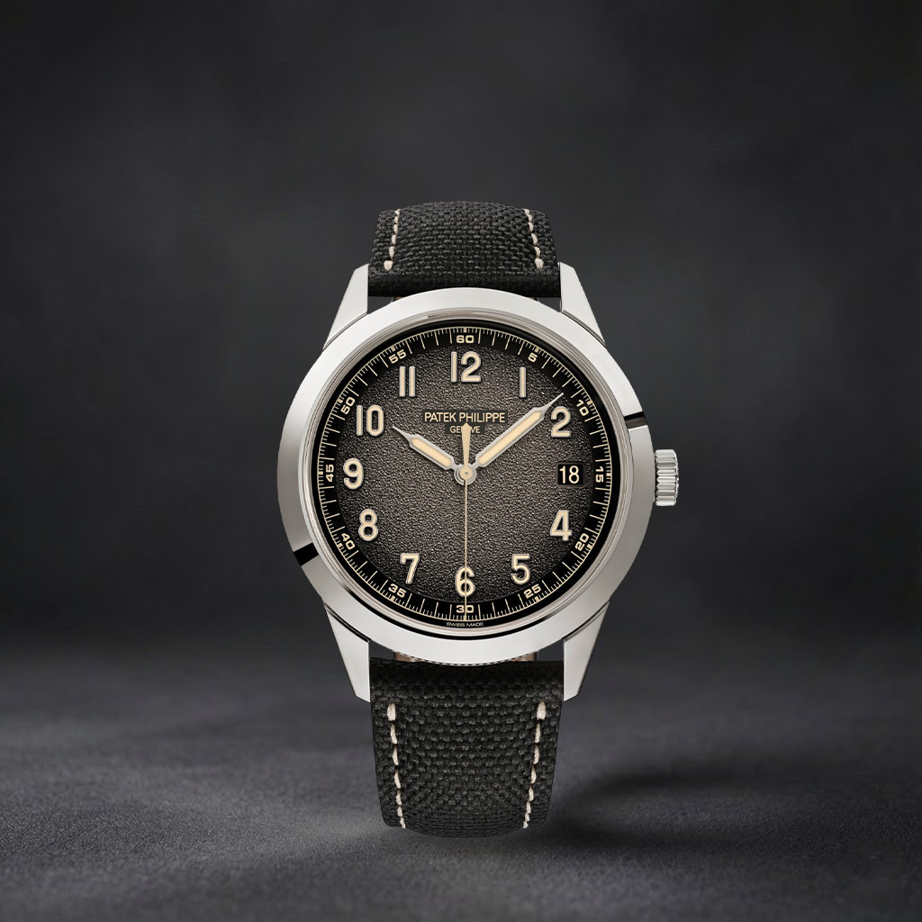 Luxury Swiss Watch | Automatic Movement | Textured Brown Dial | Stainless Steel Case | Black Fabric Strap | Date Display