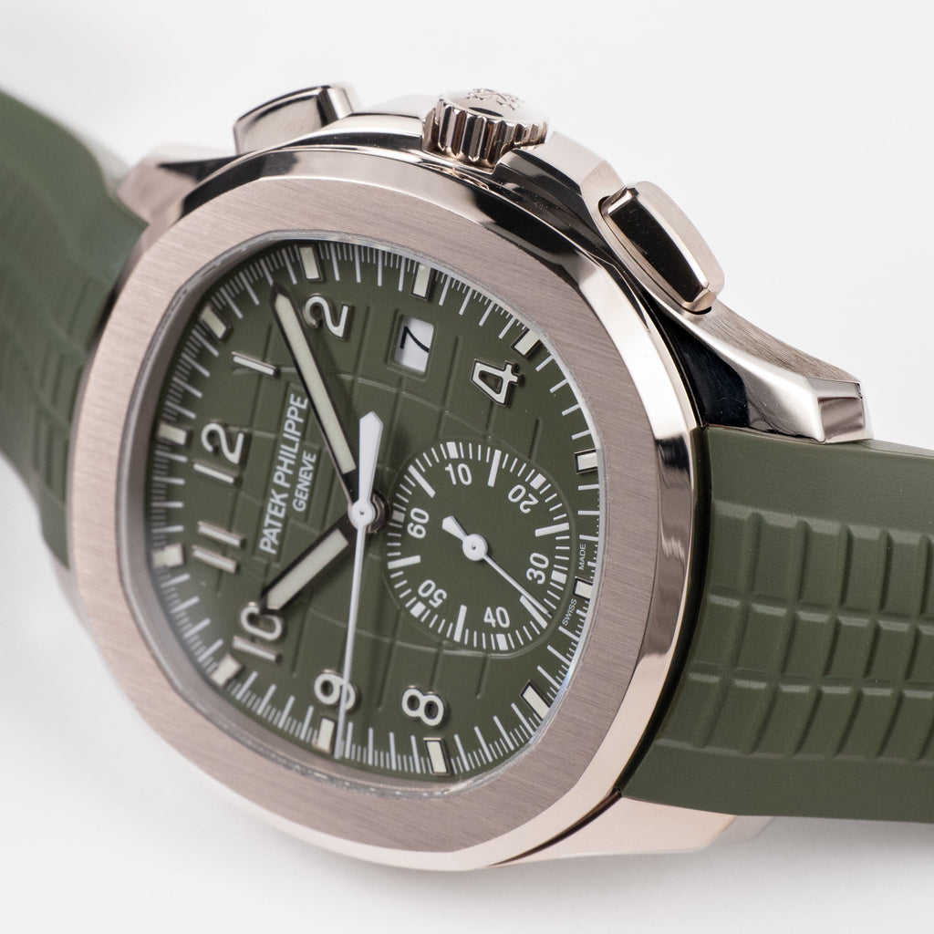 Luxury Swiss Watch | Automatic Movement | Green Dial | Stainless Steel Case | Green Rubber Strap