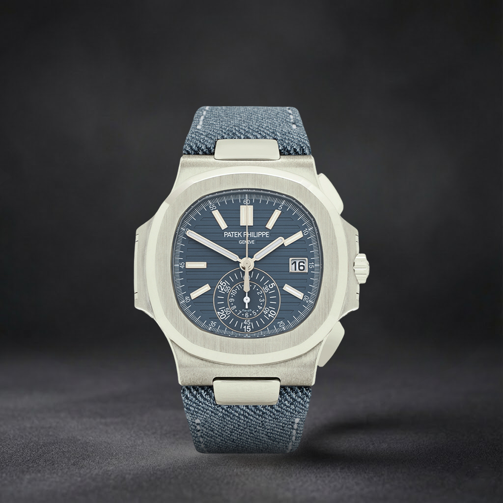 Luxury Automatic Watch | Blue Textured Dial | Stainless Steel Case | Power Reserve | Date Display | Sport Elegant Style