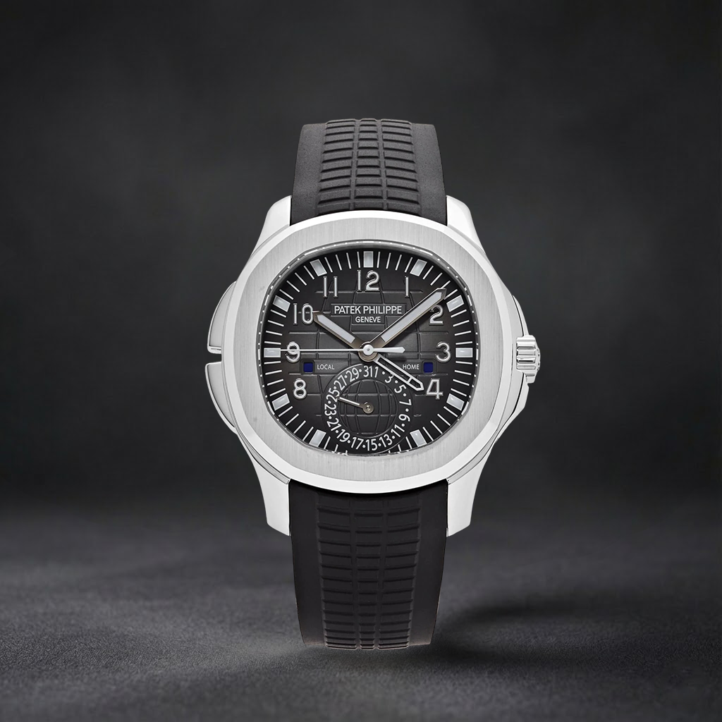 Luxury Swiss Watch | Automatic Movement | Black Dial | Stainless Steel Case | Black Rubber Strap