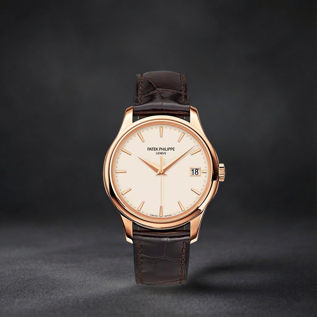 Luxury Swiss Watch | Automatic Movement | Cream Dial | Stainless Steel Case | Brown Leather Strap | Date Display