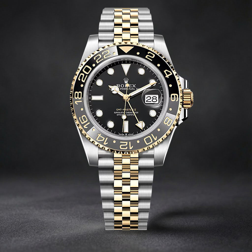 Swiss Luxury Watch | Automatic Mod Watch GMT | 316L Stainless Steel Case | Smooth Bezel | Asian Clone 3186 Movement