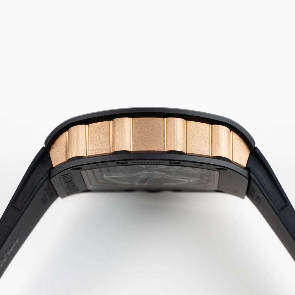 Luxury Swiss-Style Watch | Chronograph Automatic Movement | Stainless Steel Case | Black Rubber Strap | Richard Mille Design