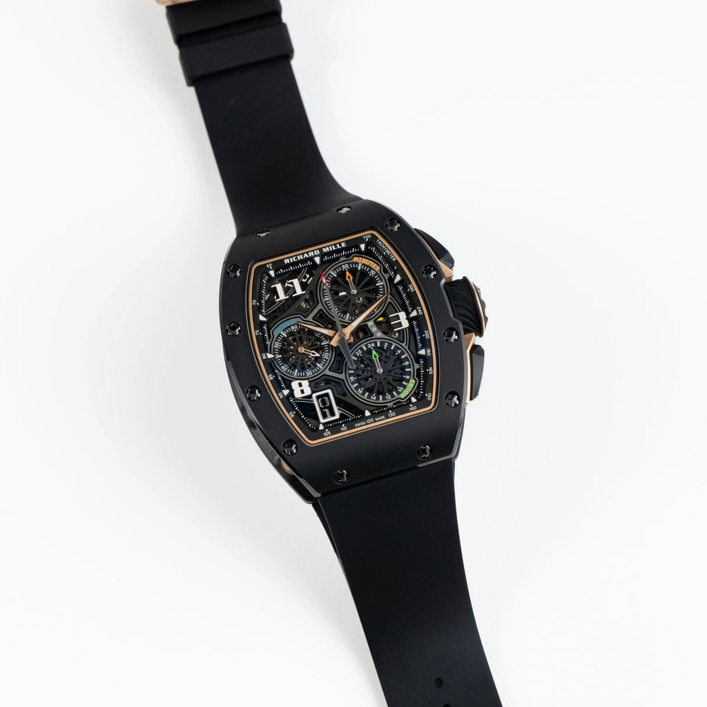 Luxury Swiss-Style Watch | Chronograph Automatic Movement | Stainless Steel Case | Black Rubber Strap | Richard Mille Design