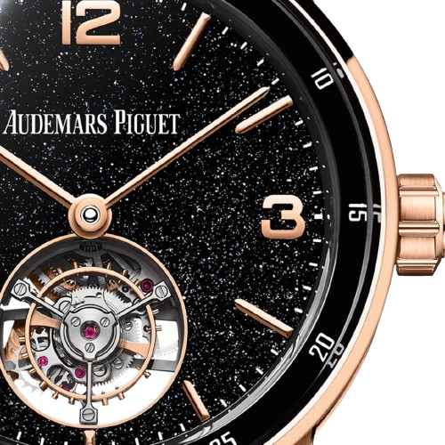 Luxury Swiss-Style Watch | Automatic Movement | Starry Black Dial with Open-Heart | 904L Stainless Steel Case | Black Leather Strap