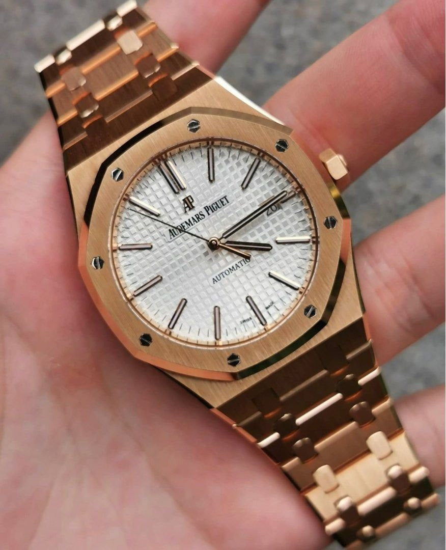 Swiss Luxury Watch | Automatic Watch Royal Oak 15400OR| 904L Stainless Steel Case | Smooth Bezel | A2836 Movement