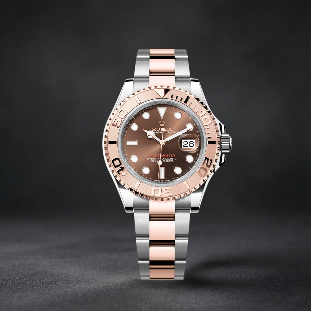 Luxury Swiss Watch | Yacht-Master | Automatic | Brown Dial |  904L Stainless Steel Bracelet | Rotatable Bezel