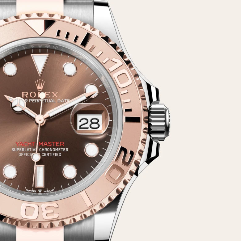 Luxury Swiss Watch | Yacht-Master | Automatic | Brown Dial |  904L Stainless Steel Bracelet | Rotatable Bezel
