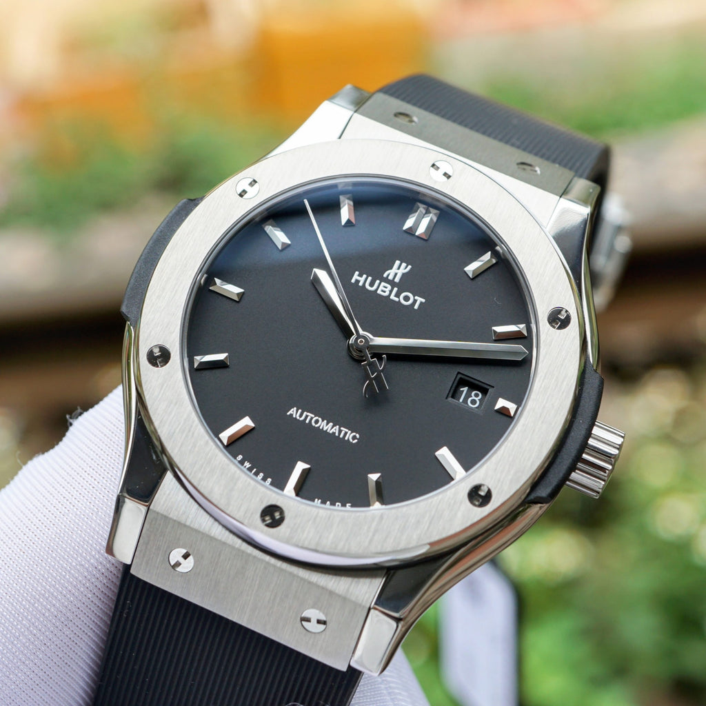 Luxury Swiss Watch | Classic Fusion | Automatic | Black Dial | Stainless Steel Case | Black Rubber Strap