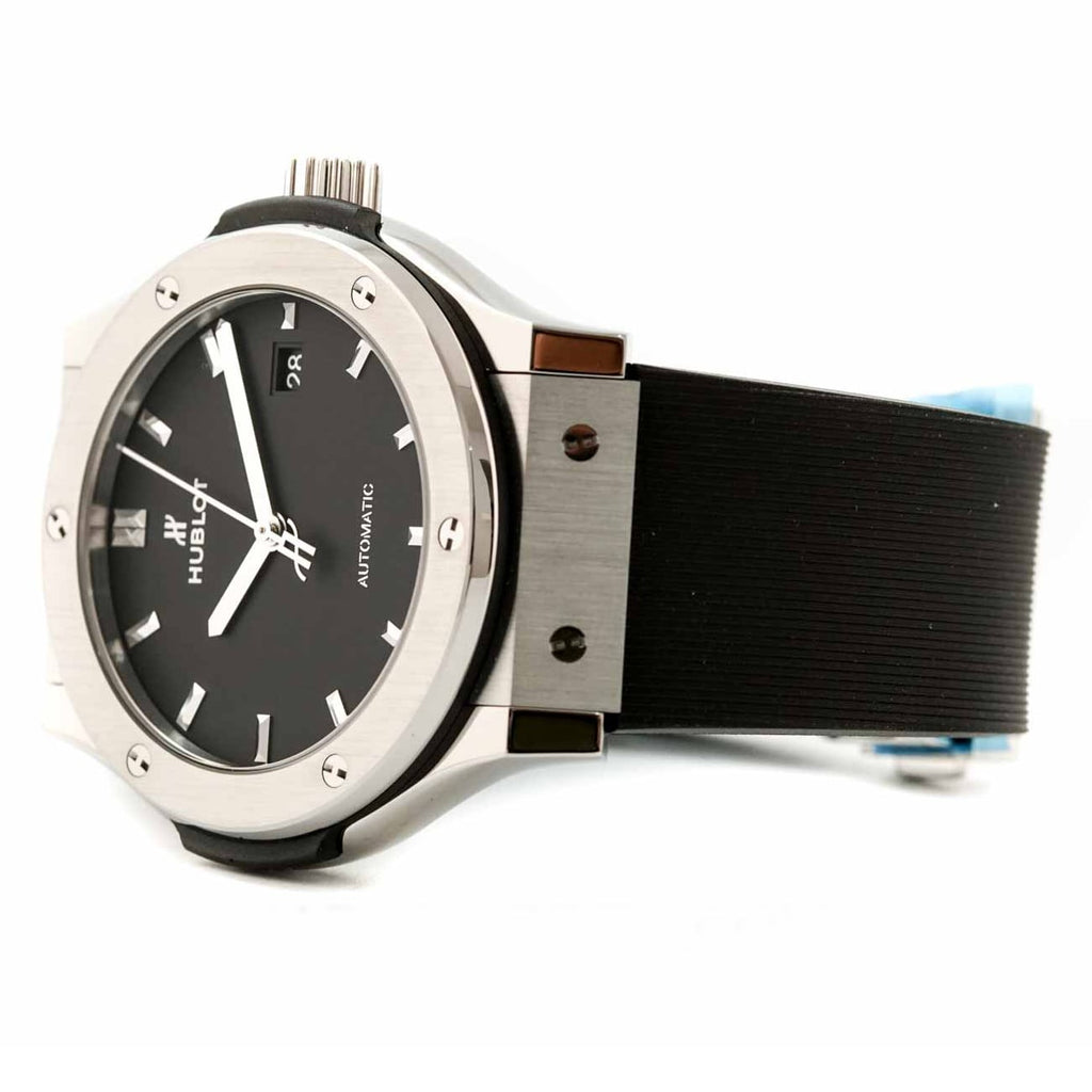 Luxury Swiss Watch | Classic Fusion | Automatic | Black Dial | Stainless Steel Case | Black Rubber Strap