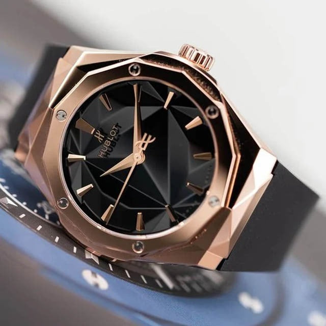 Luxury Swiss Watch | Automatic | Black Faceted Dial | 904L Stainless Stee Case | Black Rubber Strap | Modern Sport Design