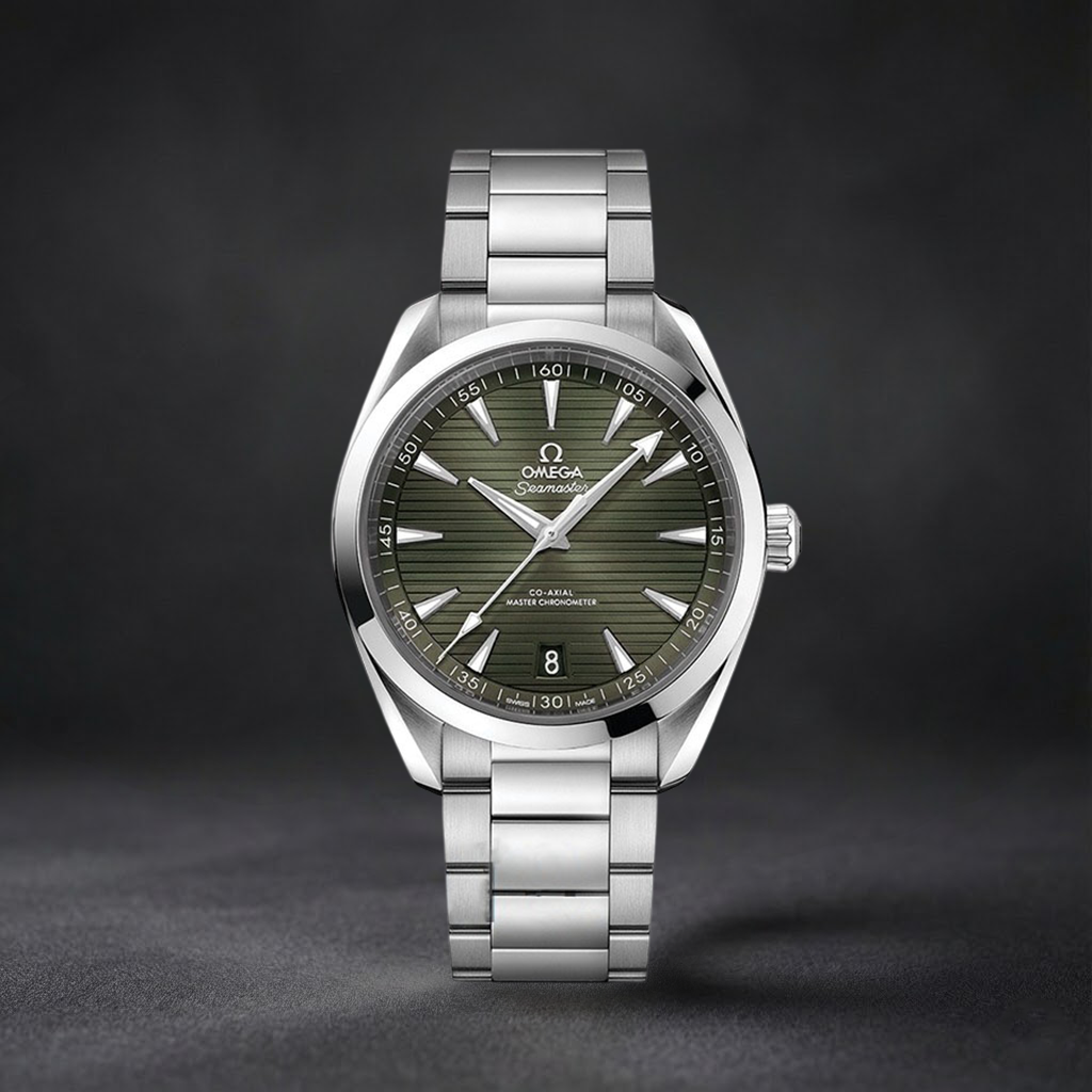 Luxury Swiss Watches | Automatic Watches | Green Dial Seamaster Design | 904L Stainless Steel Bracelet | Smooth Bezel