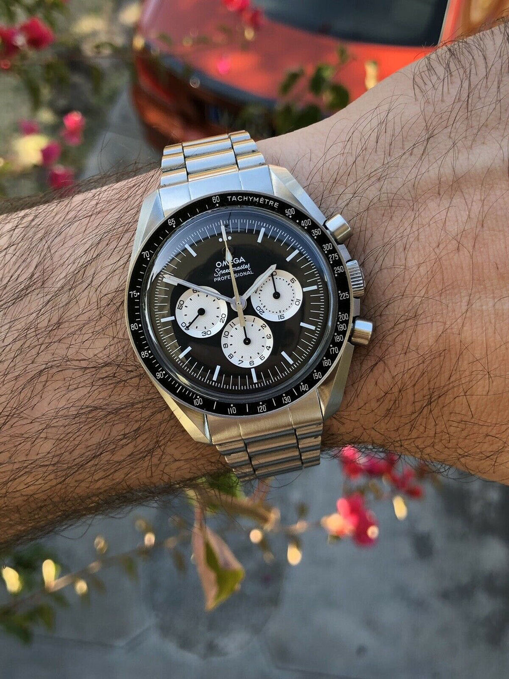 Luxury Swiss Watches | Automatic Watch | Black Dial Panda Design | 904L Stainless Steel Bracelet | Tachymeter Bezel