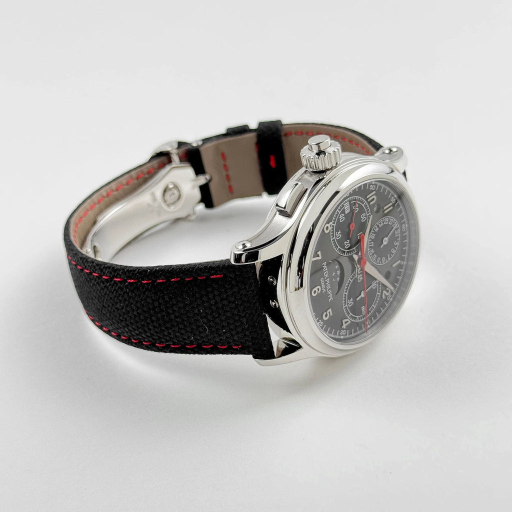 Luxury Swiss Style Watch | Automatic Chronograph | Black Dial | Stainless Steel Case | Black Sport Strap