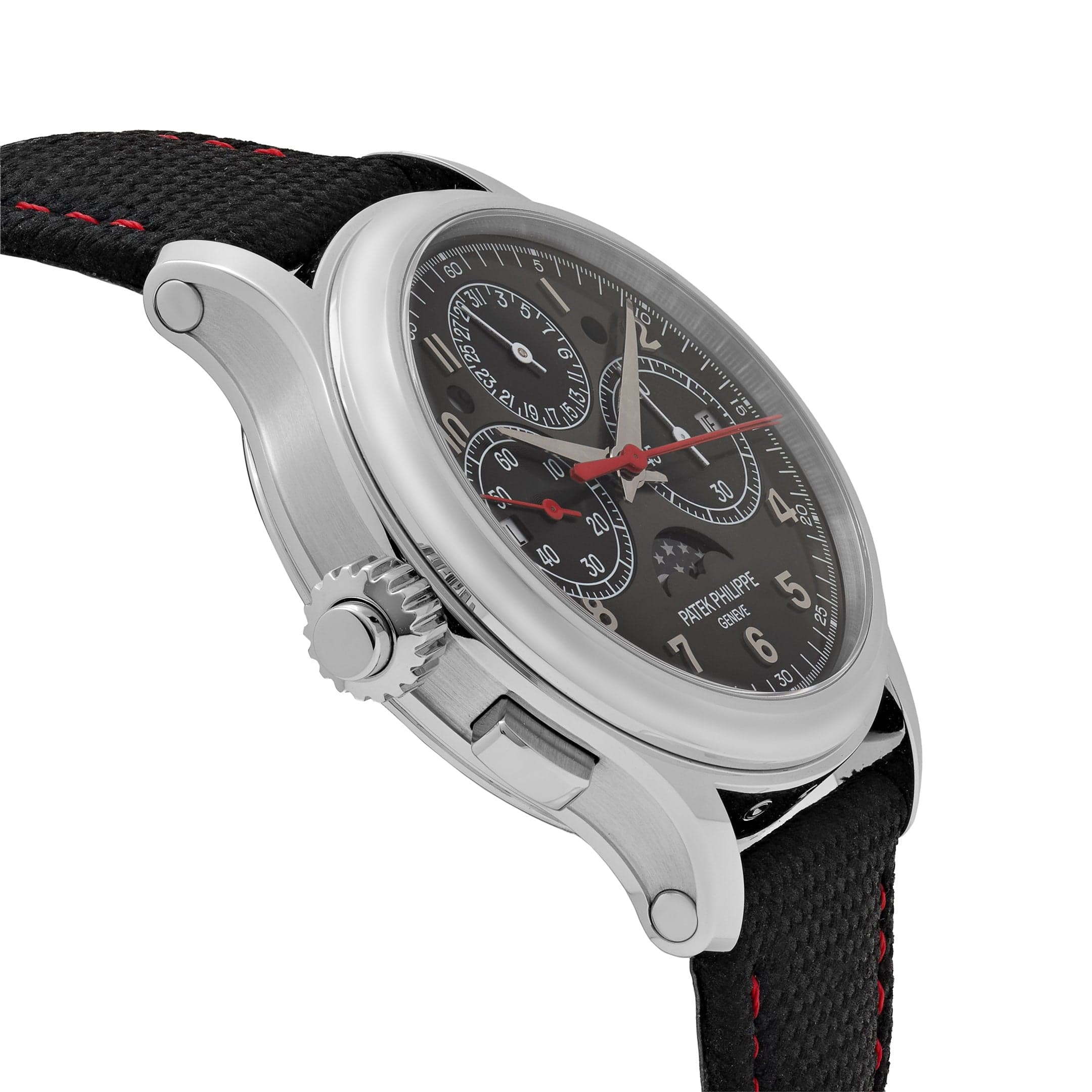 Luxury Swiss Style Watch | Automatic Chronograph | Black Dial | Stainless Steel Case | Black Sport Strap