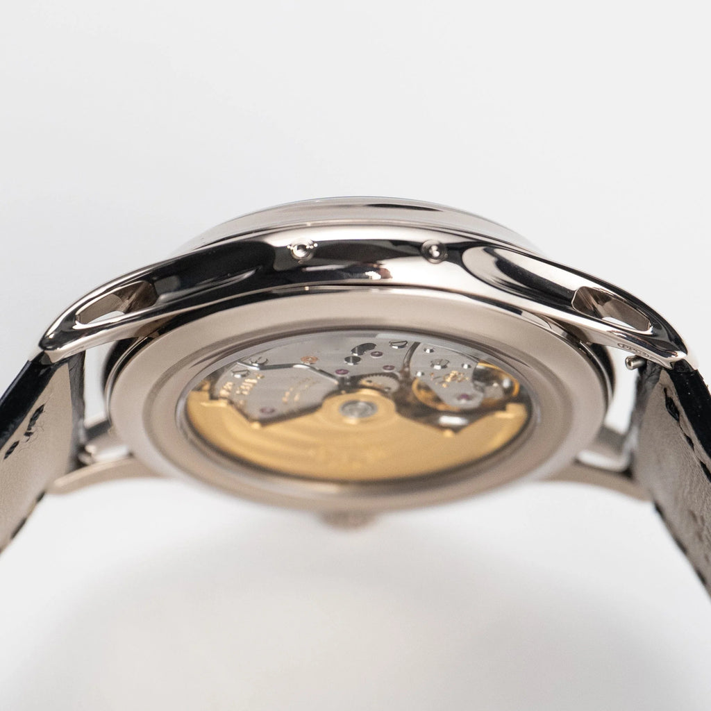 Luxury Swiss Style Watch | Automatic Chronograph | Stainless Steel Case | Black Leather Strap | Day-Date & Moonphase Display