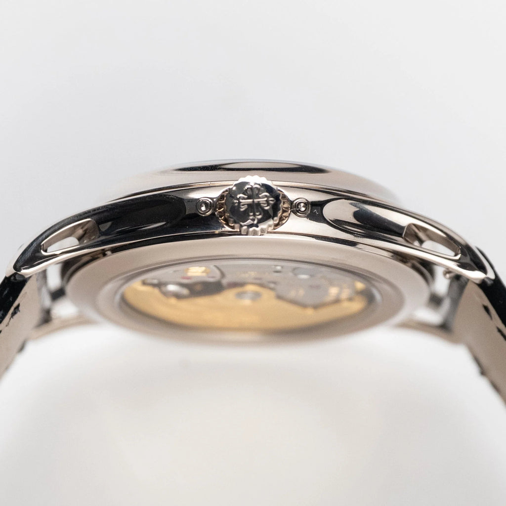 Luxury Swiss Style Watch | Automatic Chronograph | Stainless Steel Case | Black Leather Strap | Day-Date & Moonphase Display