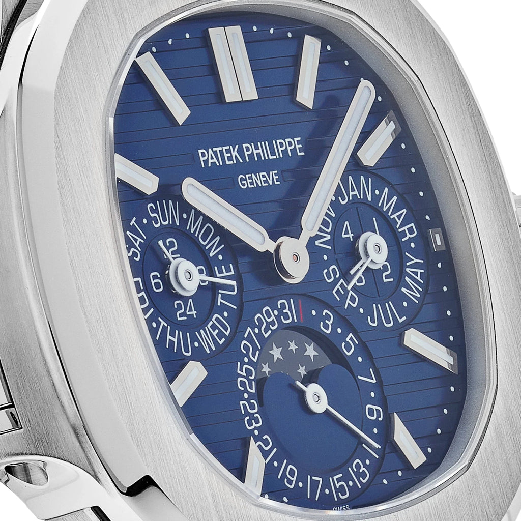 Luxury Swiss Watch | Blue Dial | Stainless Steel Case | Stainless Steel Bracelet | Calendar & Moonphase Display