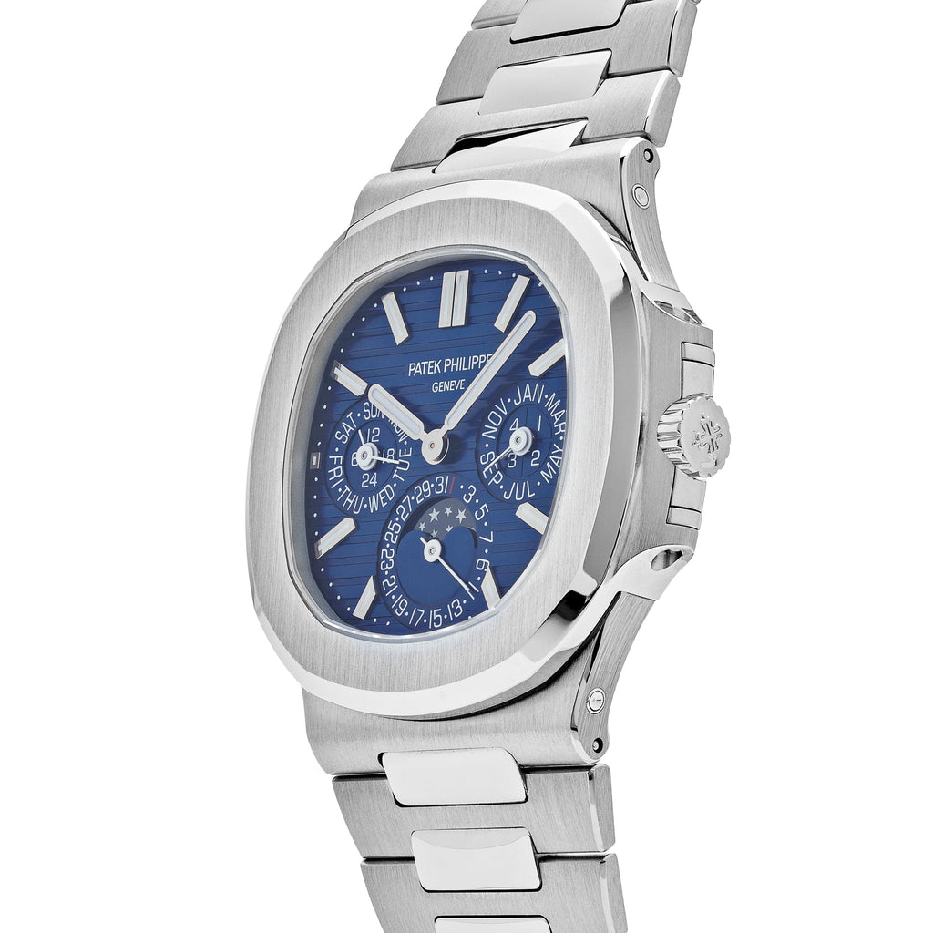 Luxury Swiss Watch | Blue Dial | Stainless Steel Case | Stainless Steel Bracelet | Calendar & Moonphase Display