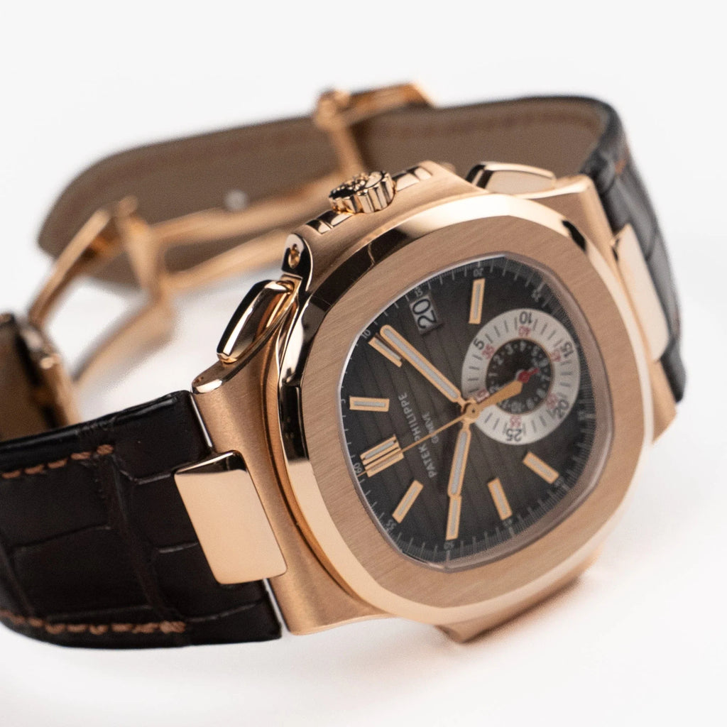 Luxury Swiss Watch | Black Dial | Stainless Steel Case | Brown Leather Strap | Date Display