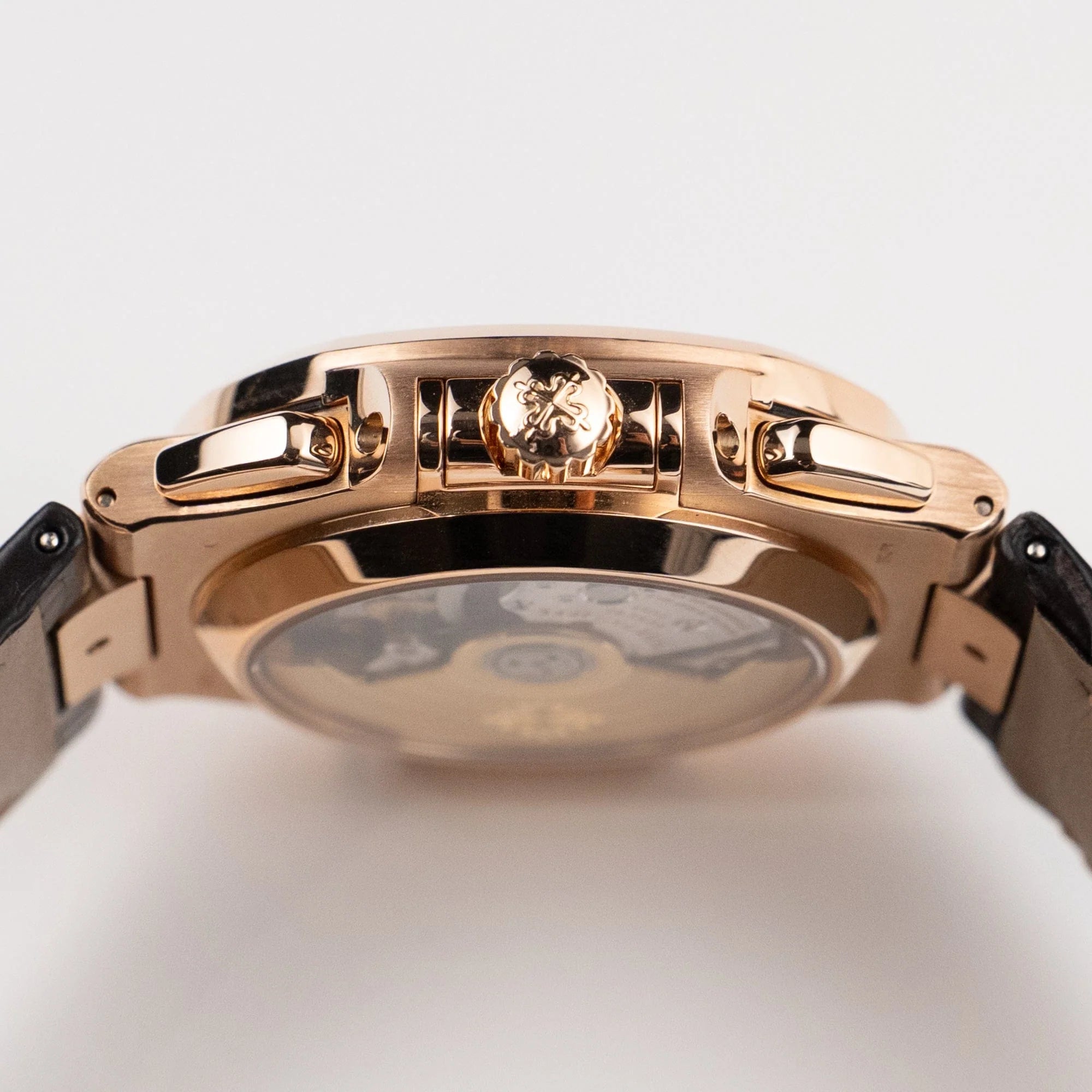 Luxury Swiss Watch | Black Dial | Stainless Steel Case | Brown Leather Strap | Date Display