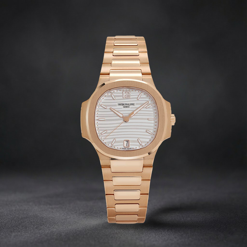 Luxury Swiss Watch | Stainless Steel Case | White Textured Dial | Integrated Stainless Steel Bracelet | Date Display | Classic Dress Style