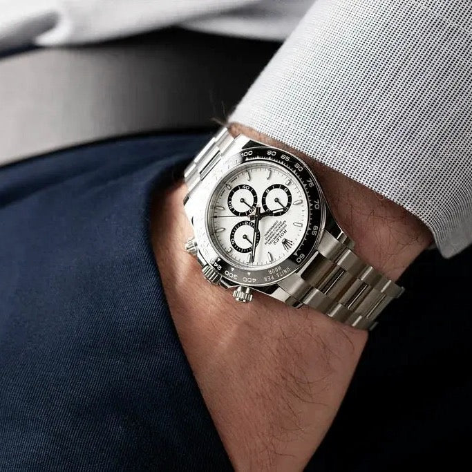 Luxury Swiss Watch | Daytona 126500LN | Automatic Chronograph | White Dial Panda | 904L Stainless Steel Bracelet