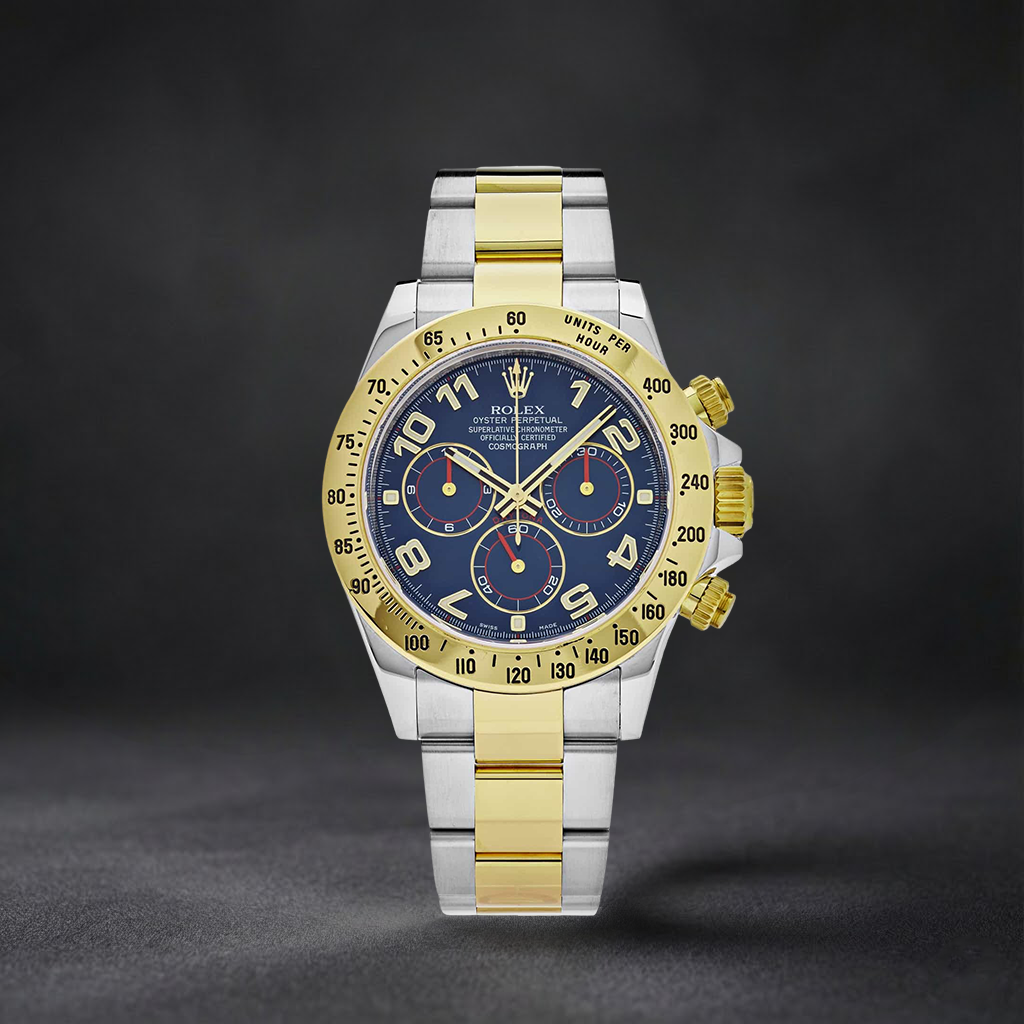 Luxury Swiss Watch | Automatic Movement | Blue Dial | Tachymeter Bezel | Stainless Steel Case