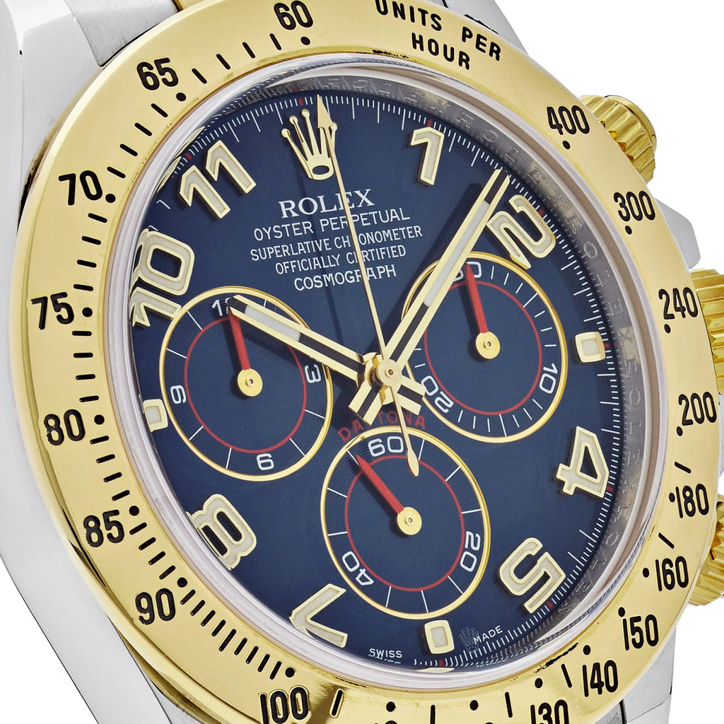 Luxury Swiss Watch | Automatic Movement | Blue Dial | Tachymeter Bezel | Stainless Steel Case