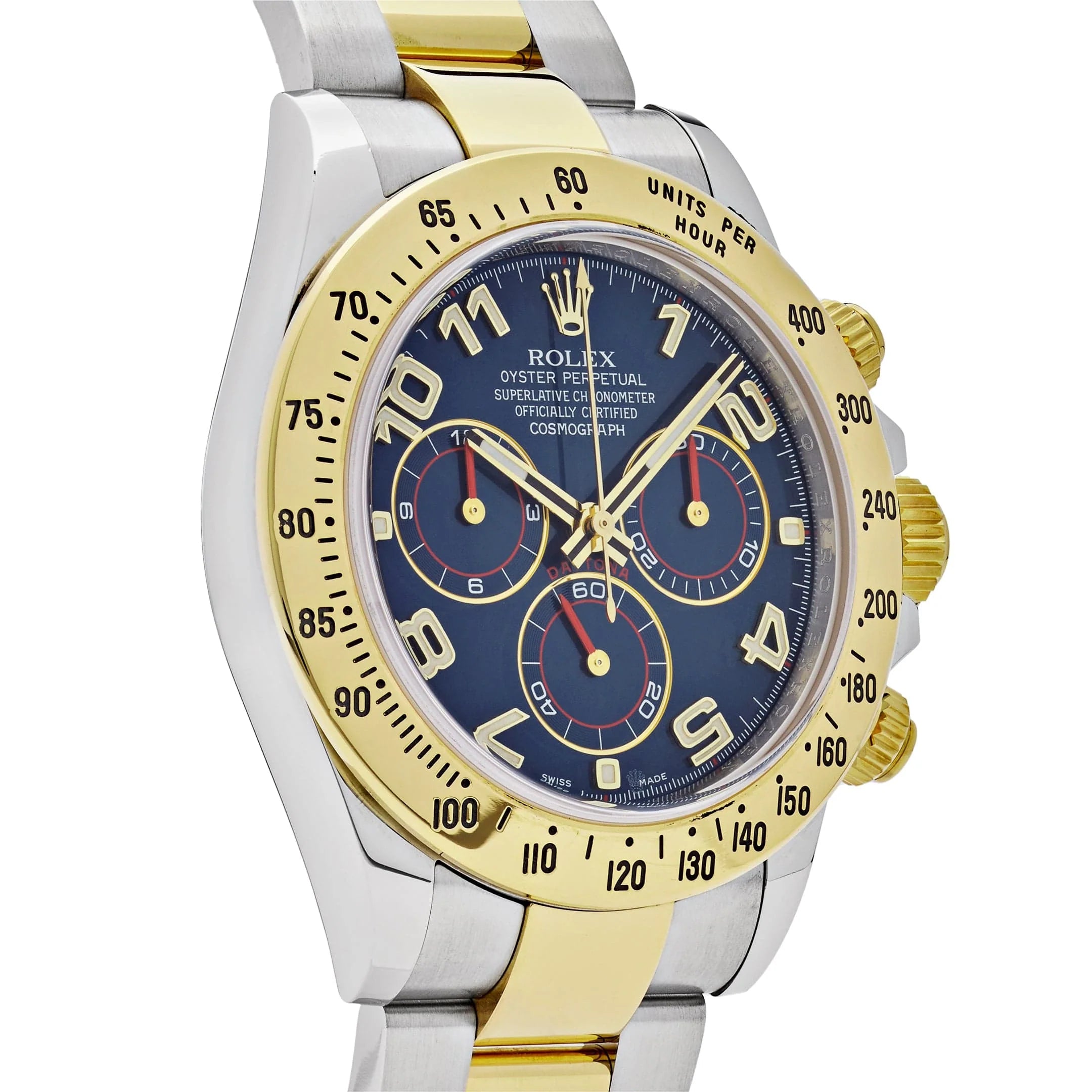 Luxury Swiss Watch | Automatic Movement | Blue Dial | Tachymeter Bezel | Stainless Steel Case