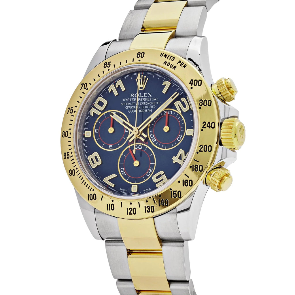 Luxury Swiss Watch | Automatic Movement | Blue Dial | Tachymeter Bezel | Stainless Steel Case
