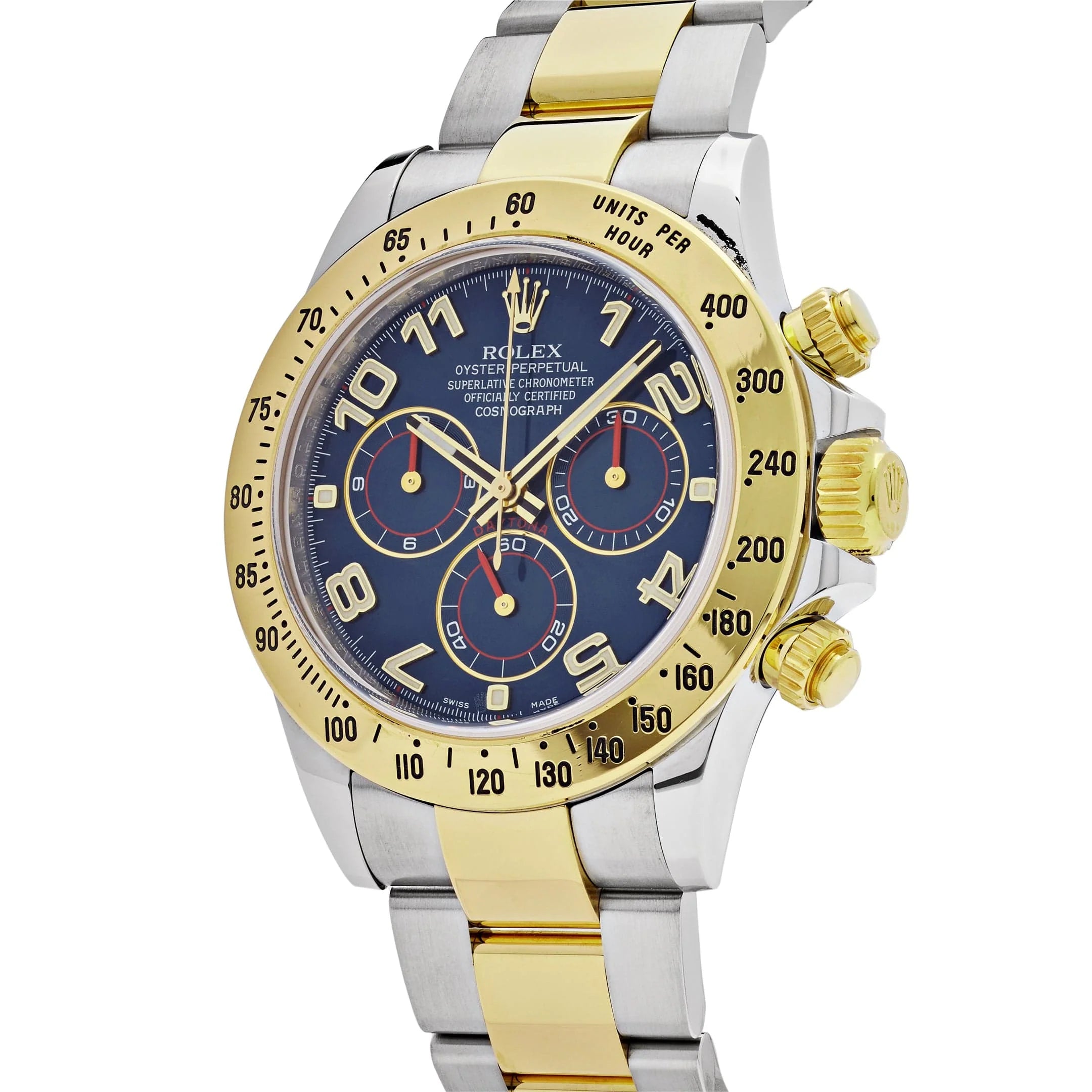 Luxury Swiss Watch | Automatic Movement | Blue Dial | Tachymeter Bezel | Stainless Steel Case
