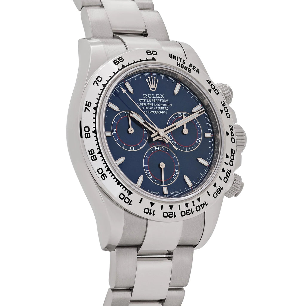 Luxury Swiss Watch | Automatic Movement | Blue Sunburst Dial with Silver Subdials | Stainless Steel Case & Bracelet
