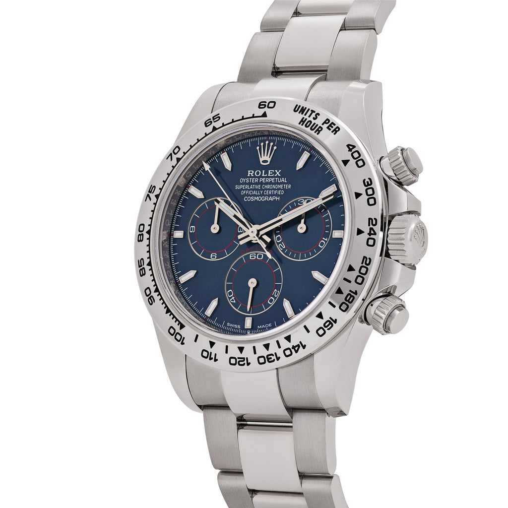 Luxury Swiss Watch | Automatic Movement | Blue Sunburst Dial with Silver Subdials | Stainless Steel Case & Bracelet