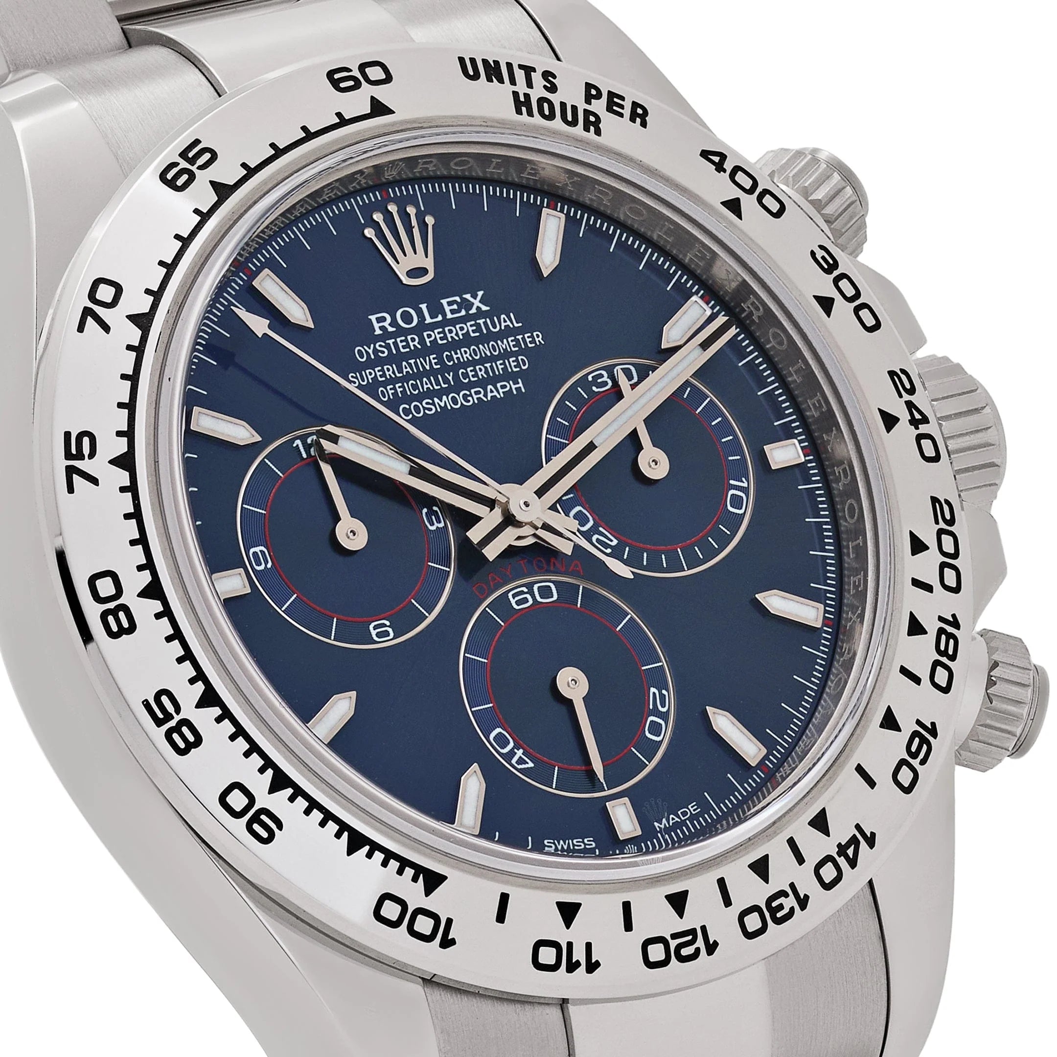 Luxury Swiss Watch | Automatic Movement | Blue Sunburst Dial with Silver Subdials | Stainless Steel Case & Bracelet